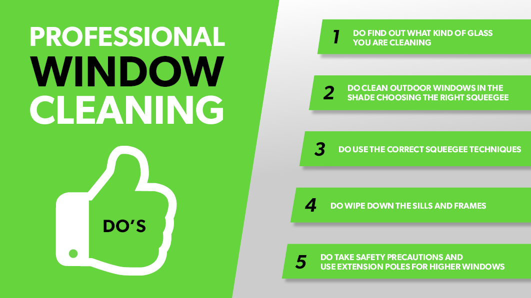 Professional window cleaning: five do