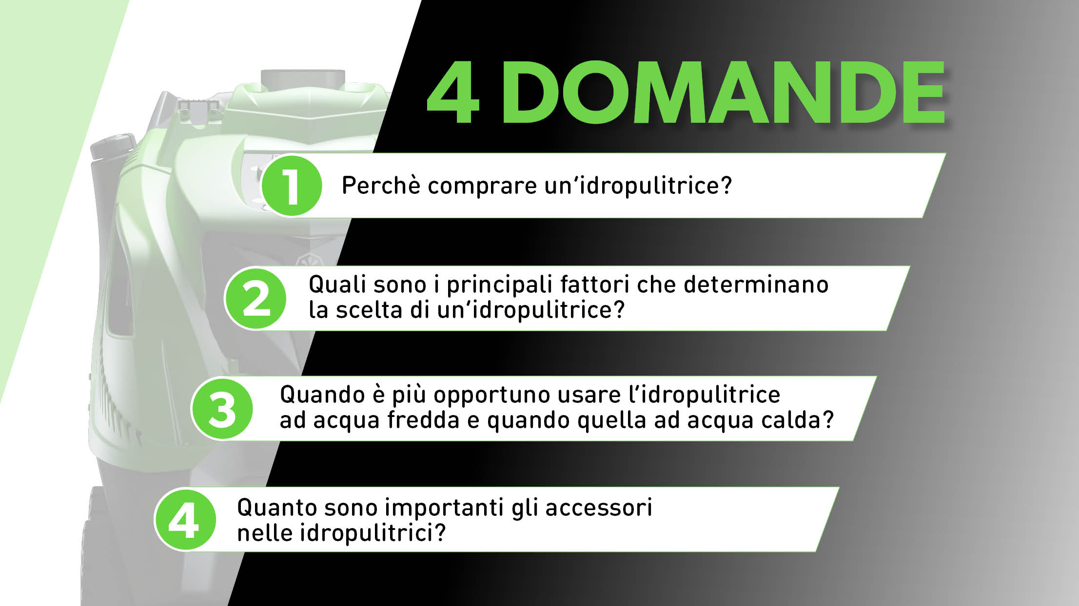 4 domande sull'idropulitrice