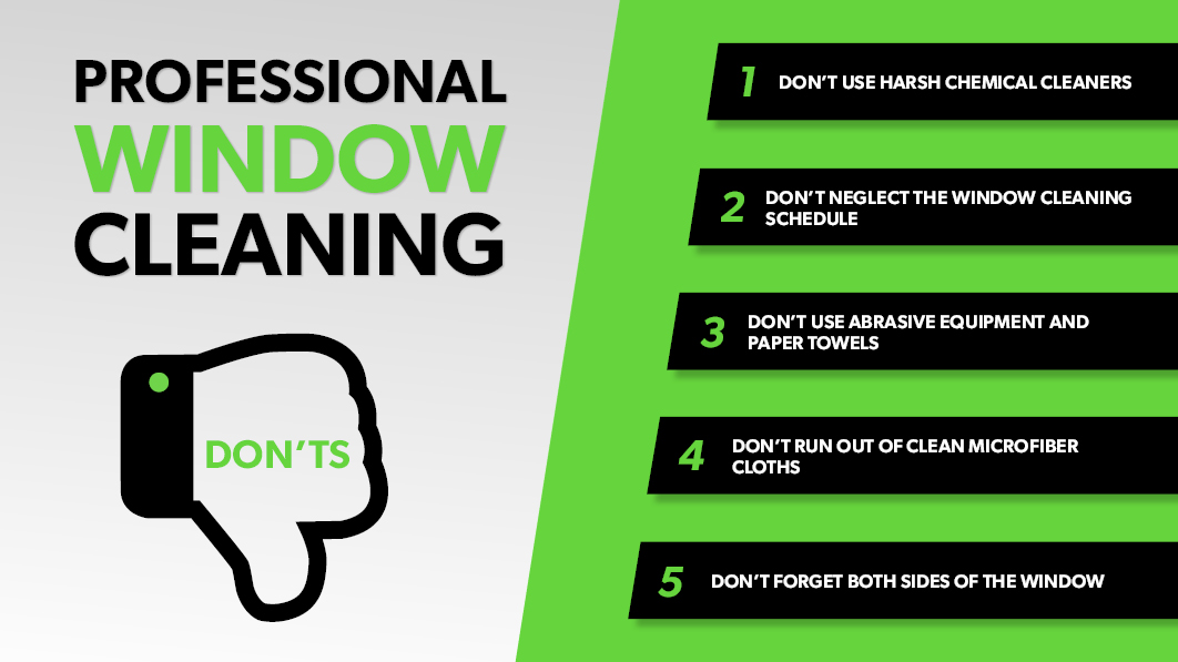 Professional window cleaning: five don'ts